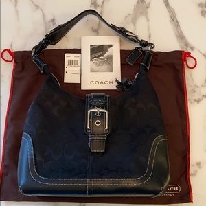 Coach Signature Collection Hobo Handbag Black